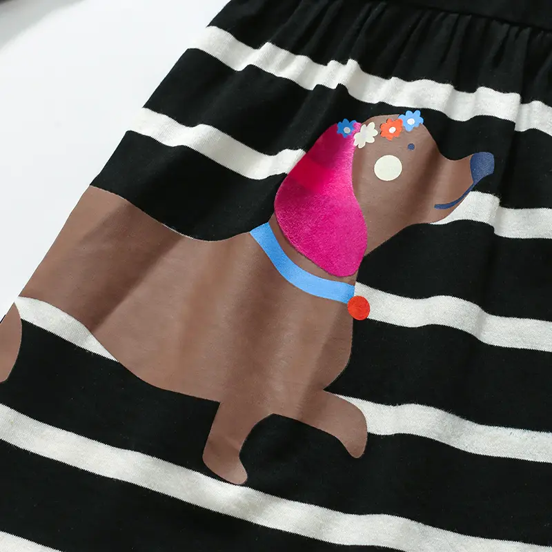 Girls Cotton Dress for Autumn Winter Long Sleeve Kids Princess Dress Solid Fashion Baby Girls Casual Fall Clothes 2 to 7Years