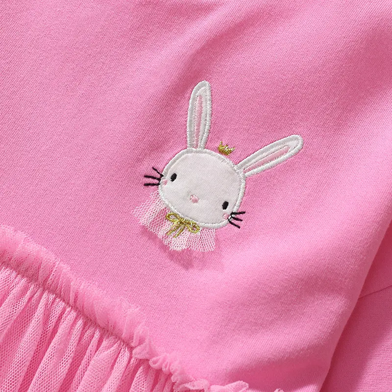 Spring Autumn Kids Baby Girls Long Sleeve Sweet Solid Color Princess Mesh Dress New Kids Baby Girls Dress Children Clothes