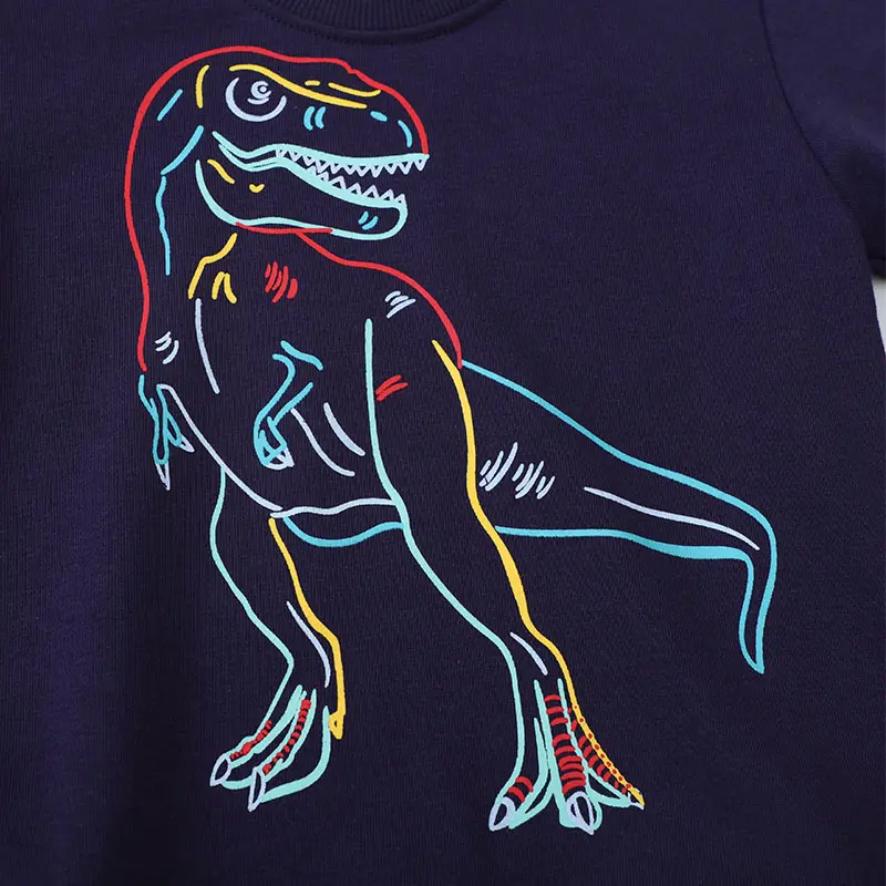 Casual Boys' Sweatshirt Featuring Dinosaur Design