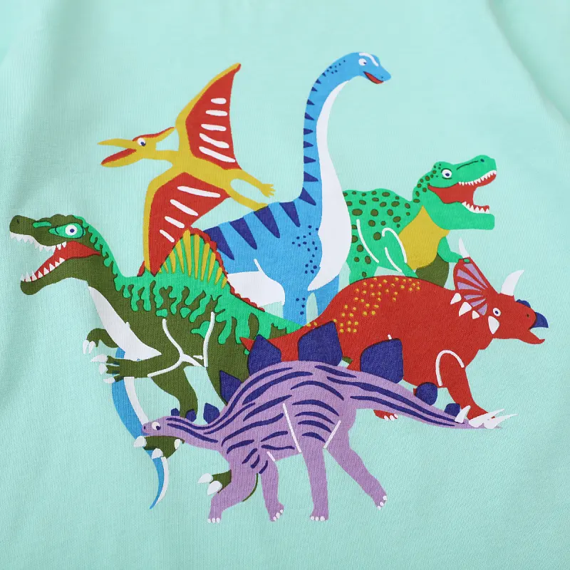 Autumn Toddler Baby Boys Tees Cotton Dinosaur Printed Casual Infant Boys Long Sleeves Loose Boutique Children Boys Pullover Top