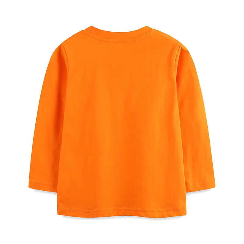 Ornage Children's T-shirt Cotton Long Sleeve Halloween Pumpkin Skeleton Base Coat Leisure Wear Boys Girls Tops Kids Clothes