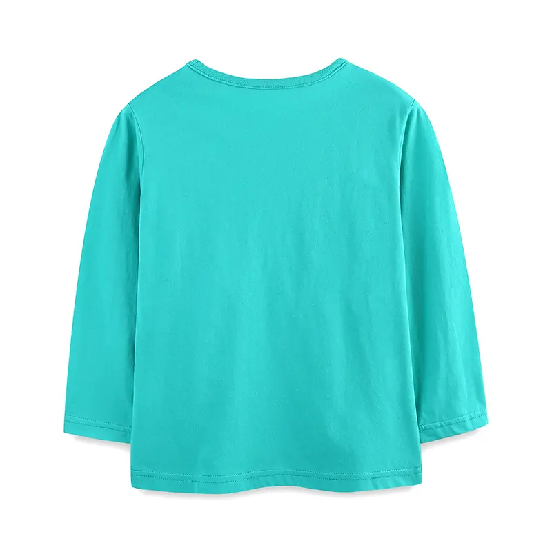 Boys' Turquoise Long - Sleeve T - shirt - with Adorable Farm Animal Print (Sheep, Rabbit, Birds) - Suitable for Ages 2-7y