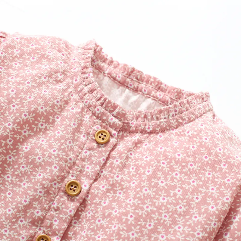 Autumn 2-7Yrs Girls Princess Dress Baby Girl Clothes Clothes Pink Baby Girl One Piece Clothes Embroidery Kids Dress