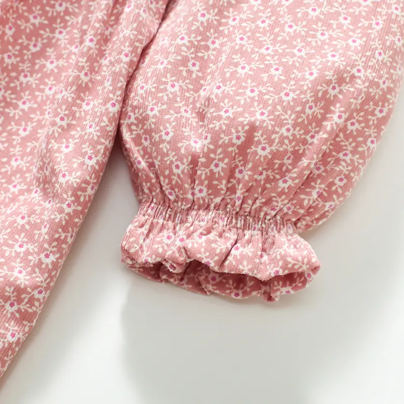 Autumn 2-7Yrs Girls Princess Dress Baby Girl Clothes Clothes Pink Baby Girl One Piece Clothes Embroidery Kids Dress