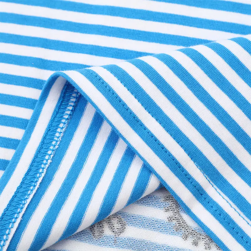 Boys' Blue and White Striped Long - Sleeve T - shirt - with Digger and Crocodile Print and Blue Pocket - Suitable for Ages 2 - 7
