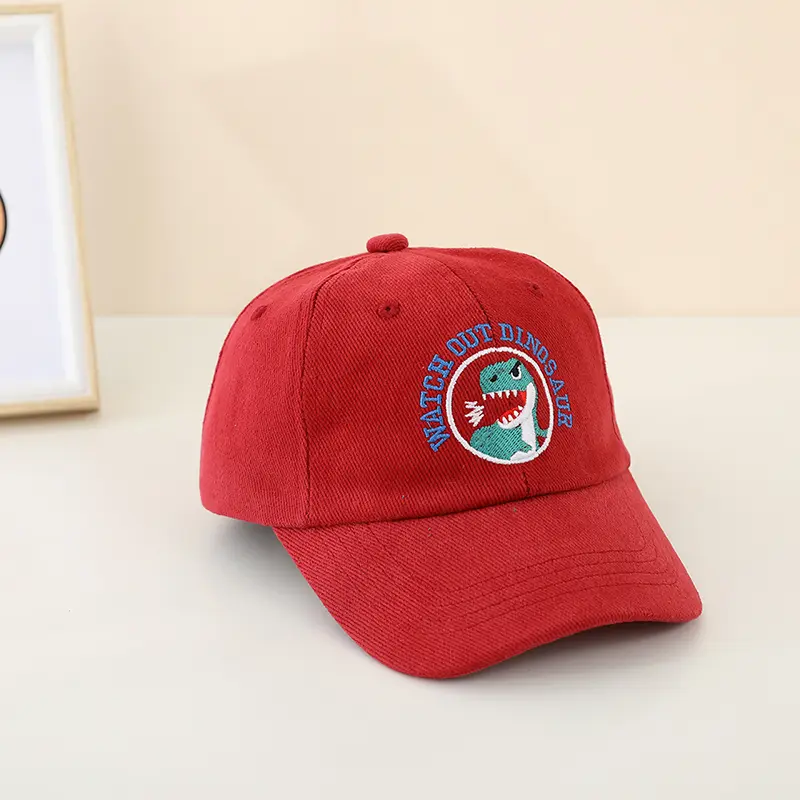 Dinosaur Kids Baseball Hat Korean Baby Sunshade Peaked Cap Solid Color Children Duck Tongue Cap Boy Girl Outdoor Visors