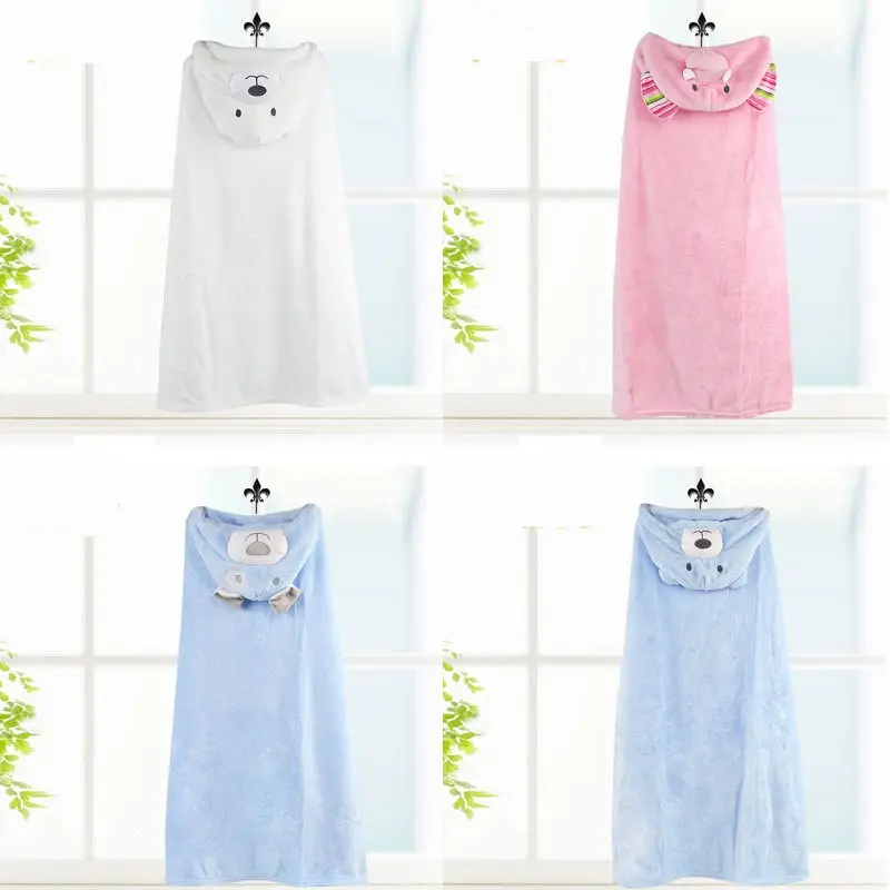 0-7Y Adorable Baby Hooded Towel - Various Animal Shapes like Rabbit, Owl, Frog, Perfect for Bath Time
