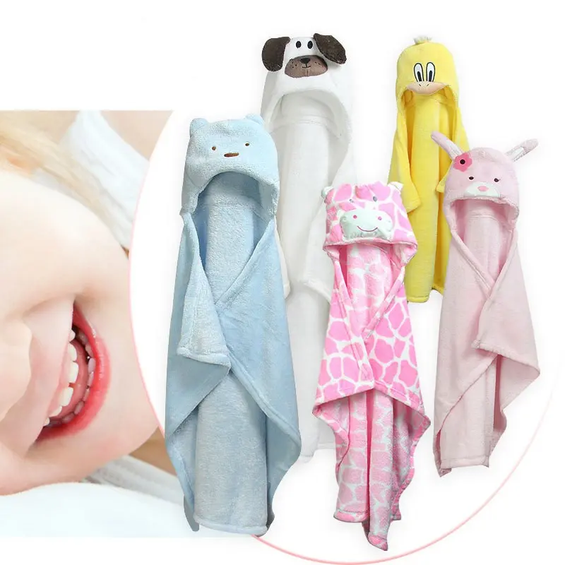 0-7Y Adorable Baby Hooded Towel - Various Animal Shapes like Rabbit, Owl, Frog, Perfect for Bath Time