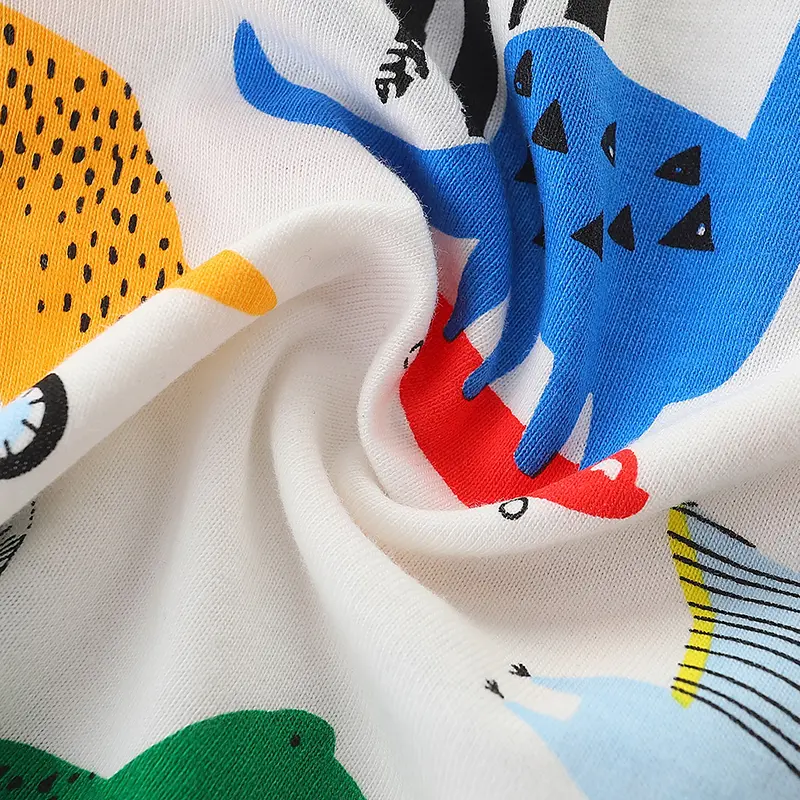 Cute Animal Tees Kids Shorts Sets Boys Clothes 2025 New Summer Child Short sleeve Tops 2Pcs Set Dinosaur Boy's T-shirt Shirt
