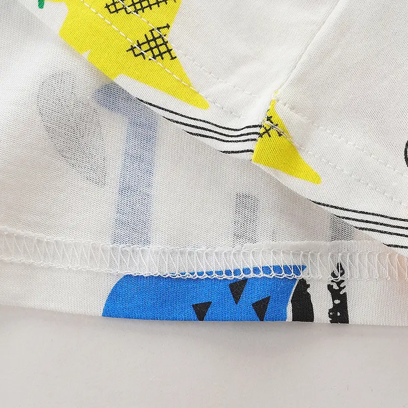 Cute Animal Tees Kids Shorts Sets Boys Clothes 2025 New Summer Child Short sleeve Tops 2Pcs Set Dinosaur Boy's T-shirt Shirt