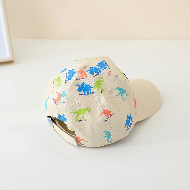 Girls Boys Hat Versatile Dino - Print Kids Baseball Caps in Multiple Colors for 2-8Years Adjustable
