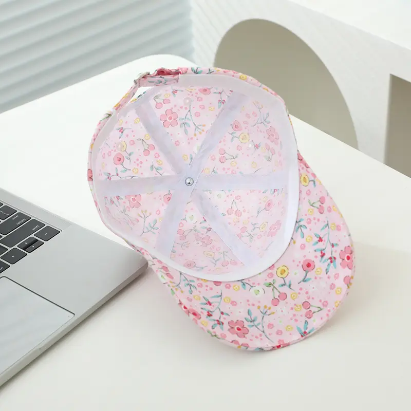 Floral Print Kids Baseball Caps in Charming Colors Trendy and Adorable 2-8Y