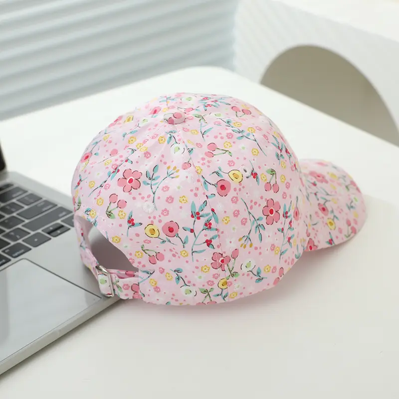 Floral Print Kids Baseball Caps in Charming Colors Trendy and Adorable 2-8Y
