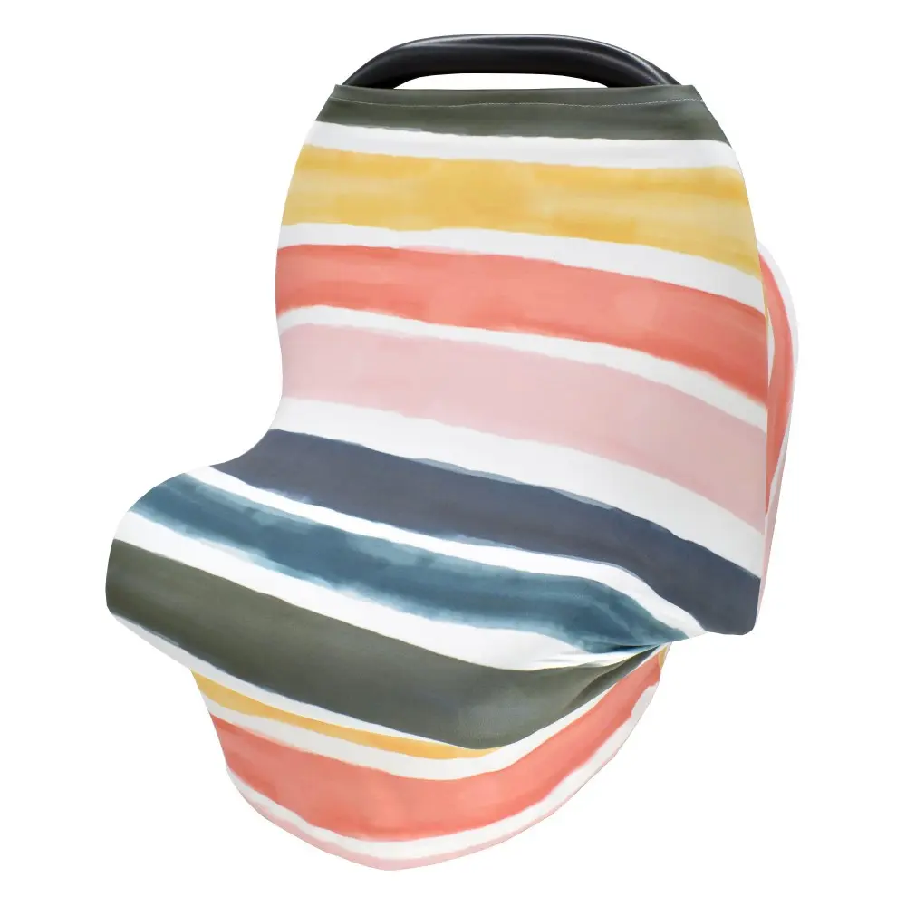 Cotton Striped Breast Feeding Cover baby Car Seat Cover Stroller Cart Multi-Functional Breastfeeding Scarf Nursing Cover