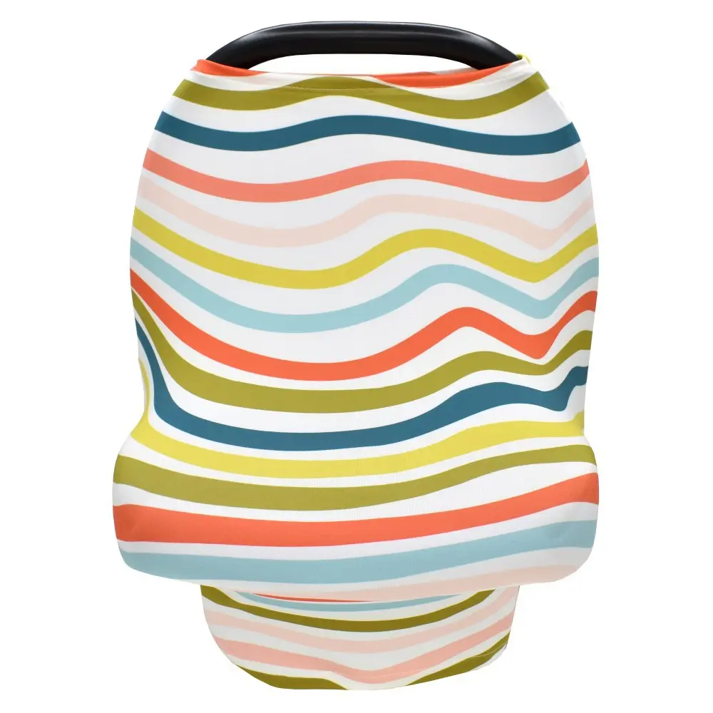 Cotton Striped Breast Feeding Cover baby Car Seat Cover Stroller Cart Multi-Functional Breastfeeding Scarf Nursing Cover