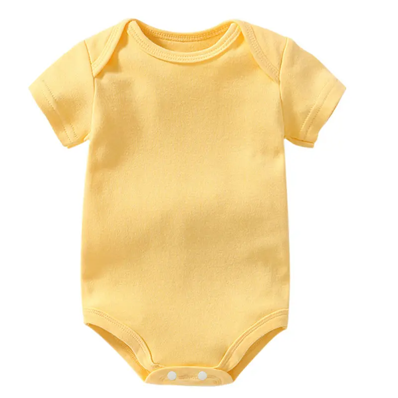 Multi Solid Color Newborn Baby Girl Boy Outfit Set Soft Cotton Material Adorable Infant Clothes Romper and Bottoms