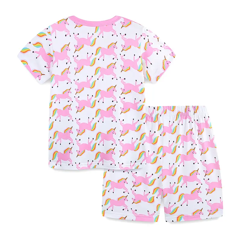 2Pcs Fashion Baby Girls Clothes Summer Children Sets Cute T-shirt + Shorts Sets Toddler Clothing Kids Clothes
