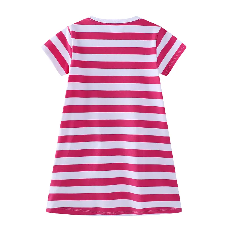 Girls Dress Short Sleeved T-shirt Anime Clothes Kids Clothing Cartoon Tops Animal Printed Fashion Children