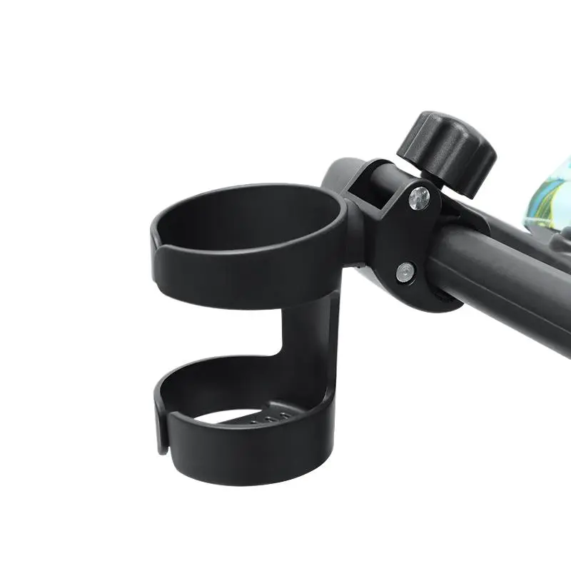 Black Universal Cup Holder for Strollers Adjustable Stroller Cup Holder Black Dual Compartment Design, Easy Installation