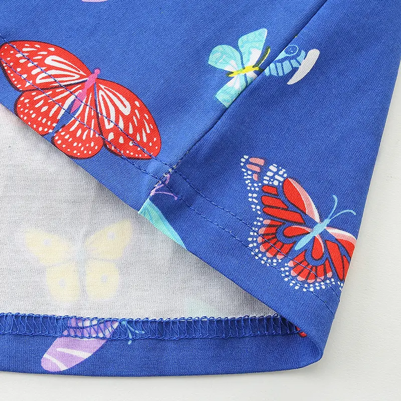 Autumn Baby Dresses Cotton Butterfly Printed Fashion Girls Dress New Children Clothing Princess Party Girl Skirt