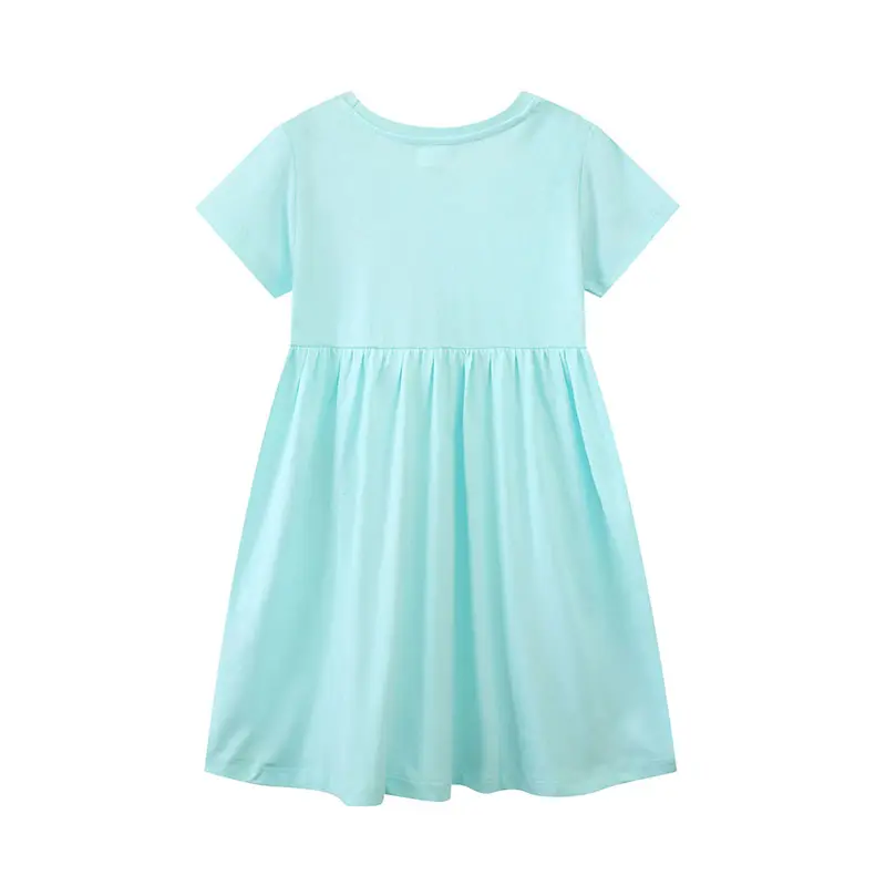 2-7Y Cotton Girls Clothes Summer Dress Baby Girls Cartoon Sequin Rainbow Dresses Children's Clothing Vestidos  Kids Dresses