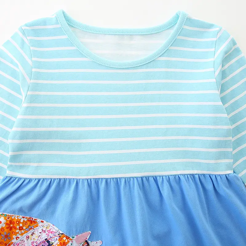 Children's Dress Autumn Gentle Sweet Cute Girl's Baby Horse Print Polo Dress Party Casual Outdoor 2-7y