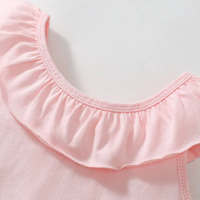 Sleeveless Pink Toddler Dress with Ruffled Neckline & Cute Seahorse Prints