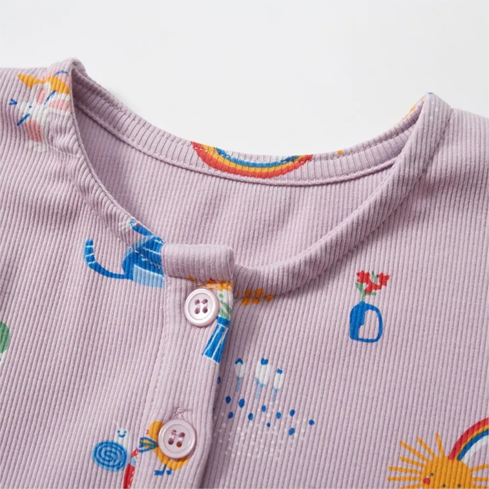 2025 Summer Baby Girls Cartoon Rainbow Dress Cotton Mesh Party Princess Dresses For 2-7 Years Children Kids Clothes