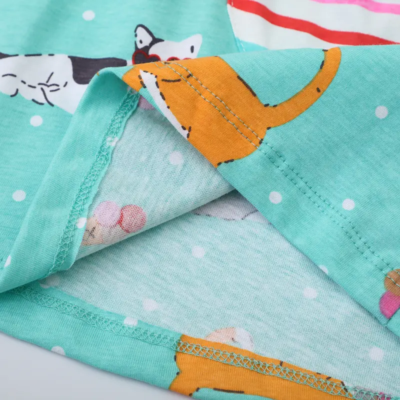 Hot Sale Kids Girl Cat Princess Dress for 2-7 Years Girls Birthday Party Pocket Dresses