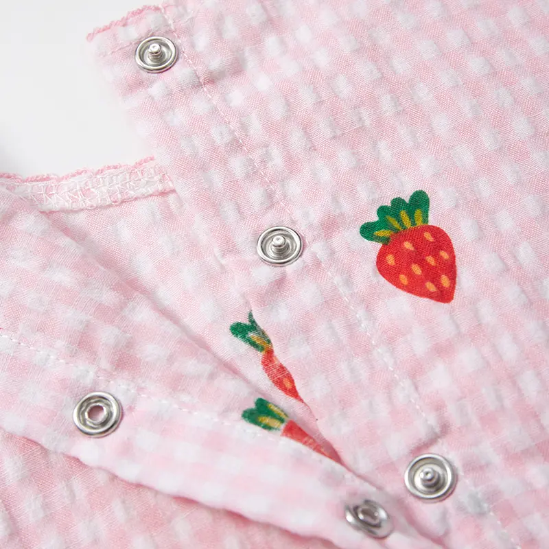 Summer Kids Girls Dress Sleeveless Outdoor Casual Strawberry Children Dresses For Girls Tank Teen Solid Kids Clothes