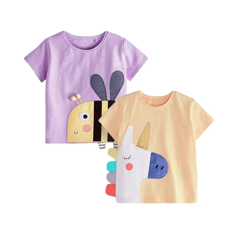 T-shirt Baby Undershirt Girls Boys Top 2025 Summer New Cute Pure Cotton 2-8Y