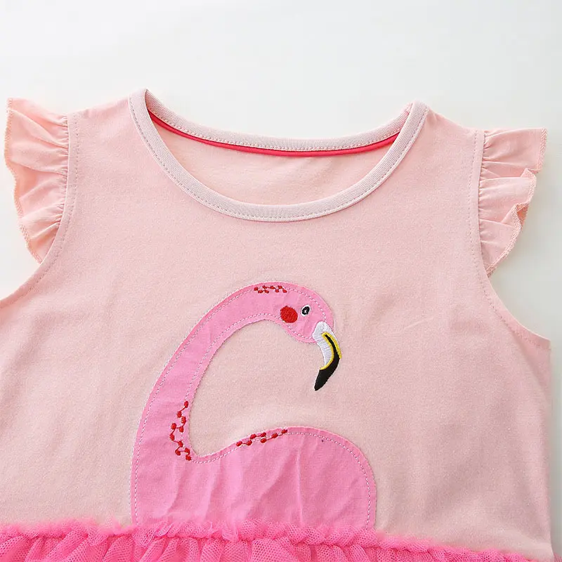 2025 New Girls Clothes Summer Flying Sleeve Kids Dress Party Baby Dresses for Children Clothing Cartoon Princess Dresses