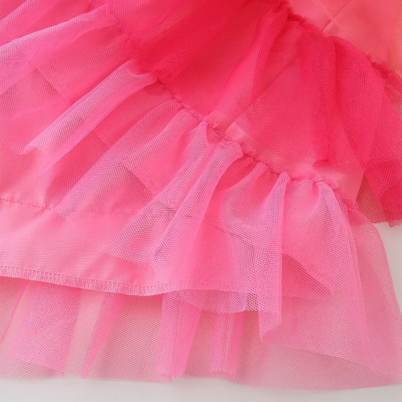 2025 New Girls Clothes Summer Flying Sleeve Kids Dress Party Baby Dresses for Children Clothing Cartoon Princess Dresses