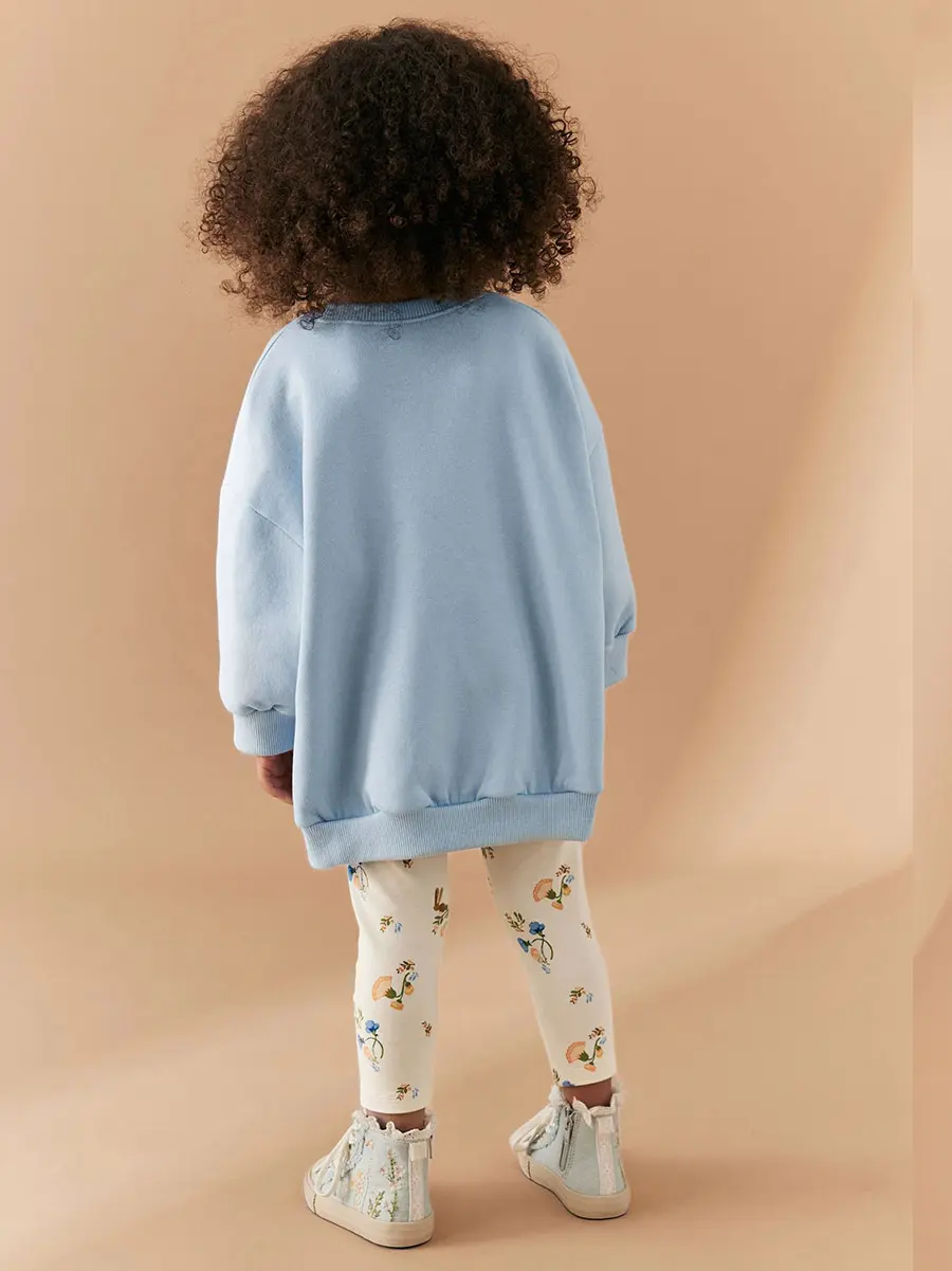 Girls' Light Blue Fairy - Themed Sweatshirt - Adorable Fairy Graphics, Soft & Comfortable