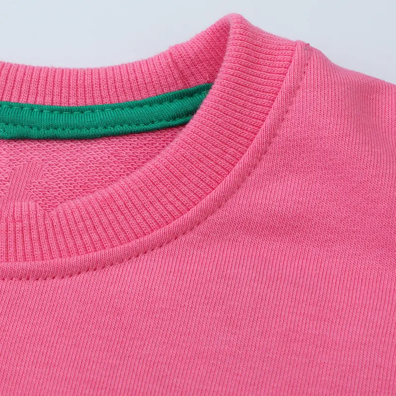 Girls' Pink Sequin Embellished Sweatshirt Colorful Rainbow and Heart Designs Adorable Toddler Kids Pullover
