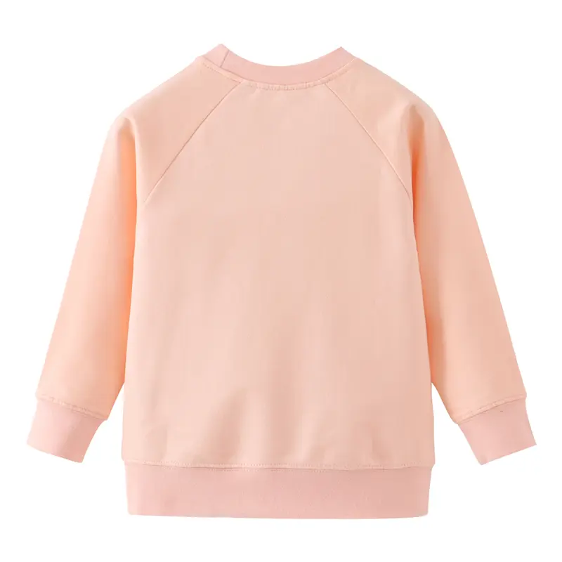 Long Sleeve Girls' Pink Sweatshirt Adorable Toddler Girl Pullover Colorful Giraffe Print Kids Top