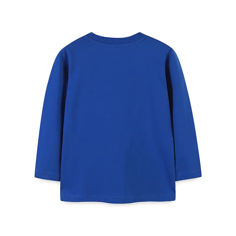 Boys' Blue Long - Sleeve T - shirt - with Construction and Rescue Vehicle Prints - Suitable for Ages 2-7y