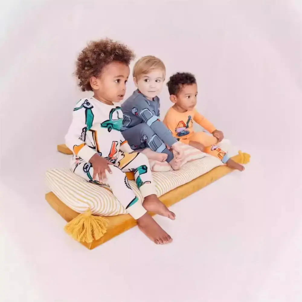 Boys' Animal Print Pajama Sets Lion, Tiger and Elephant Designs, Soft & Cozy Adorable Kids' Sleepwear