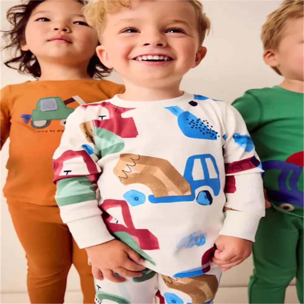 Boys' Animal Print Pajama Sets Lion, Tiger and Elephant Designs, Soft & Cozy Adorable Kids' Sleepwear