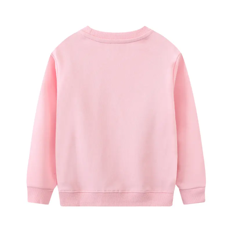 Girls' Pink Long - Sleeve Sweatshirt - with Adorable Unicorn Print - Suitable for Ages 2-7t
