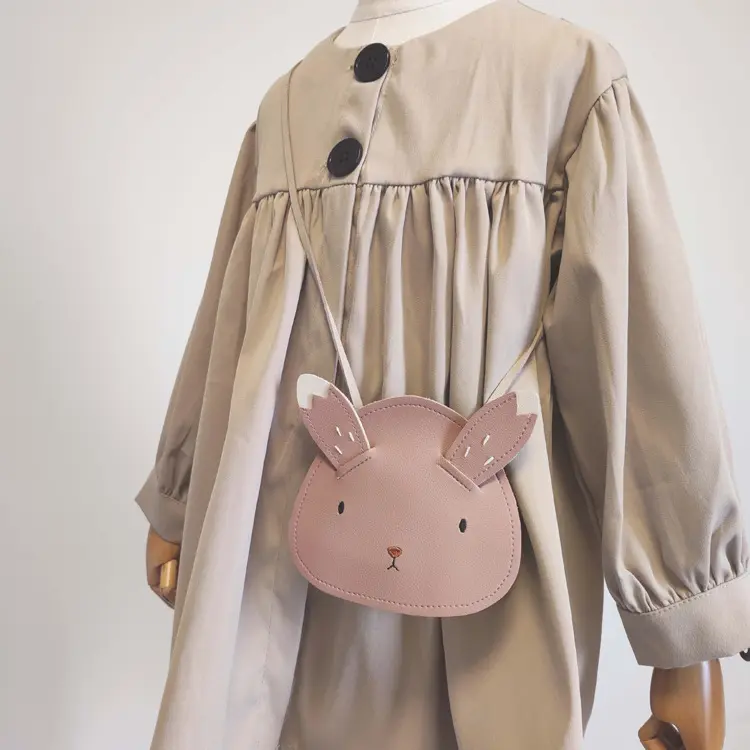 Kids Backpack Baby Kindergarten School Book Bags Fashion Cartoon Rabbit PU Backpack Children Leather Mini Bag