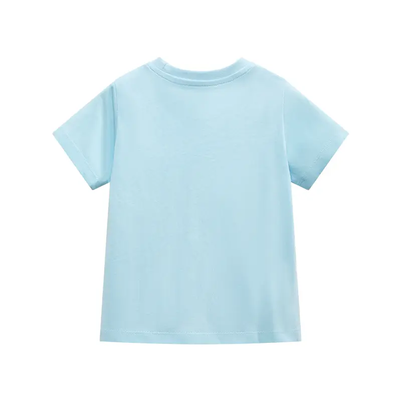 2-7t Cotton Boys' Light Blue Short Sleeve T -shirt with Maritime themed Ship Prints Trendy & Charming