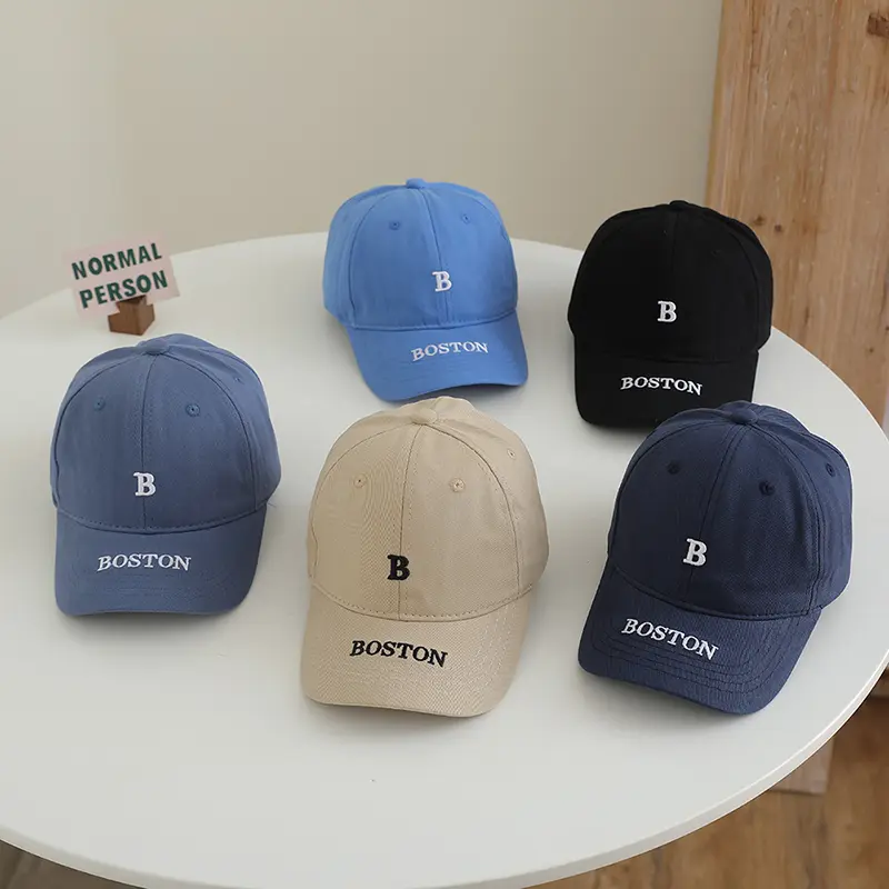 Children's Hats Boys And Girls Four Seasons Korean Version Of The Embroidered Letters Duck Tongue Cap Fashion Baby Baseball Cap
