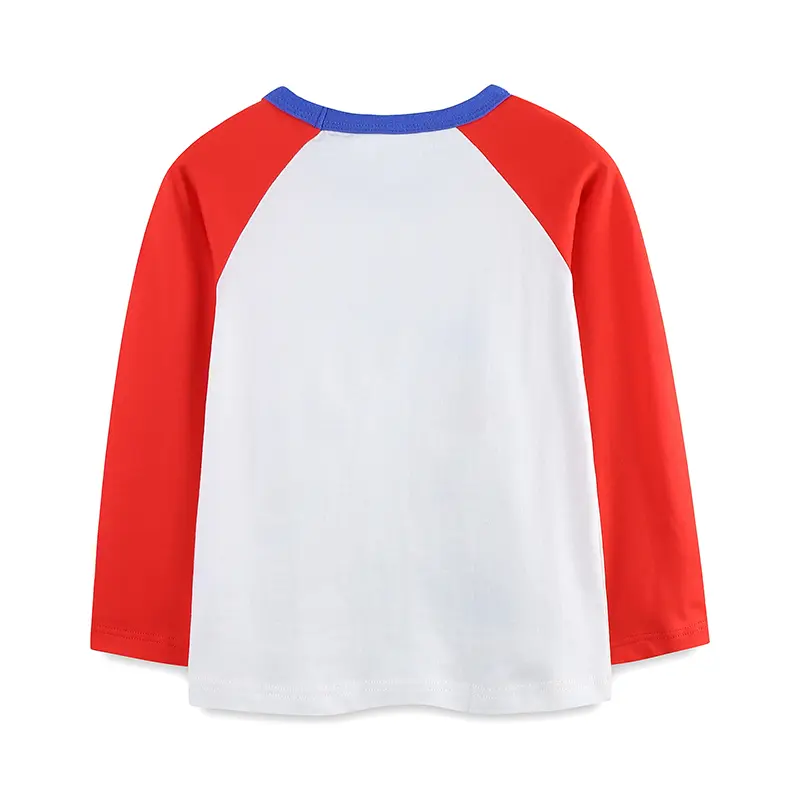 Luminous Boys' Long - Sleeve Raglan T - shirt - Gray and Red with "The life cycle of a star" Print - Suitable for Ages 2-7y