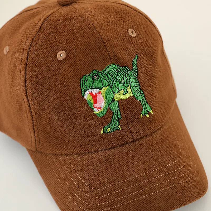 Dinosaur Children Baseball Hat Solid Cotton Kids Duck Tongue Cap 2-8Year Boy Girl Outdoor Sunshade Visors Baby Peaked Caps