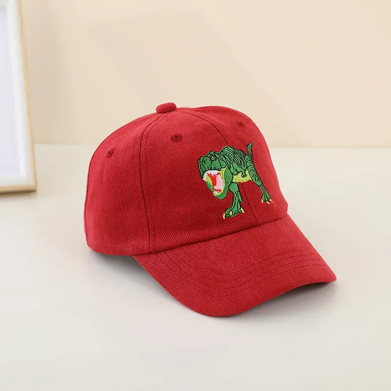 Dinosaur Children Baseball Hat Solid Cotton Kids Duck Tongue Cap 2-8Year Boy Girl Outdoor Sunshade Visors Baby Peaked Caps