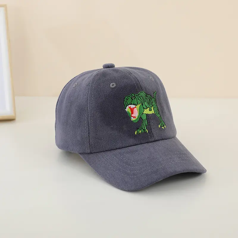 Dinosaur Children Baseball Hat Solid Cotton Kids Duck Tongue Cap 2-8Year Boy Girl Outdoor Sunshade Visors Baby Peaked Caps