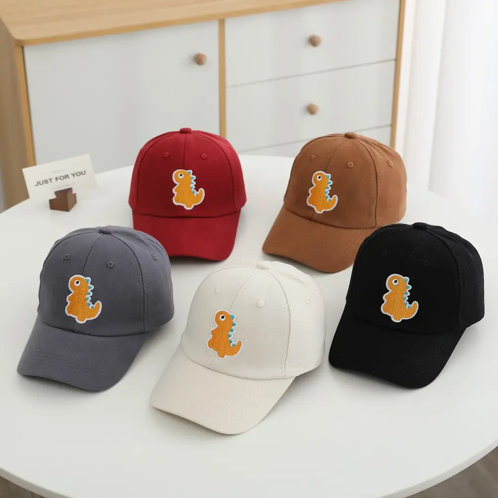 Baby Boys Cute Dinosaur - Embroidered Baseball Caps Children Outdoor Kids Caps Sports Warm Hats