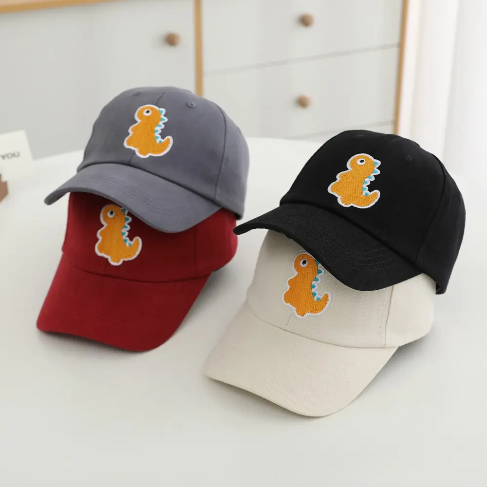 Baby Boys Cute Dinosaur - Embroidered Baseball Caps Children Outdoor Kids Caps Sports Warm Hats