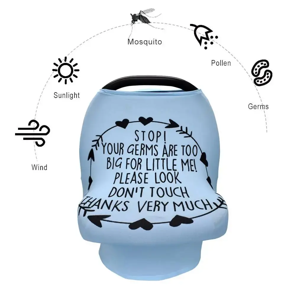 Multifunction Stretchy Baby Car Seat Cover Nursing Cover Breastfeeding Cover Shopping Cart Grocery Trolley Covers Carseat Canopy